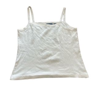 Liz Claiborne y2k retro crazy horse white Camisole tank top